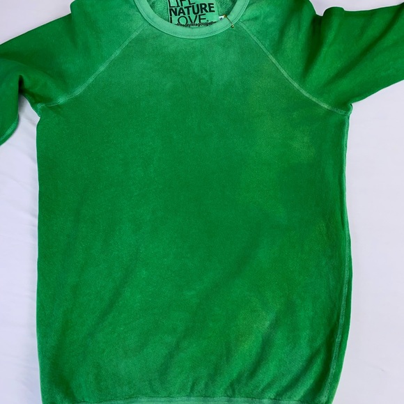 Freecity Supervintage Green Blue Supermat Open Hand Sweatshirt Women's XS New - Picture 3 of 16